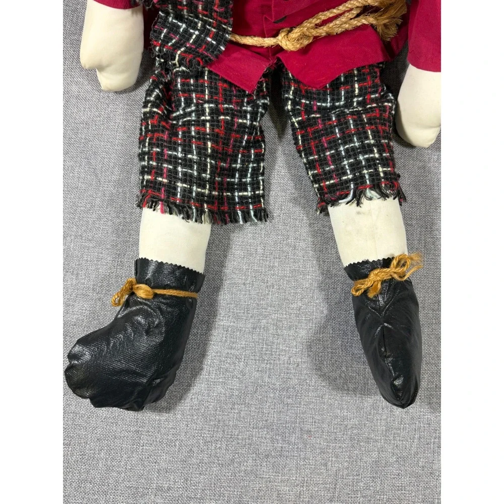 VTG Primitive Snowman Plush Doll 36